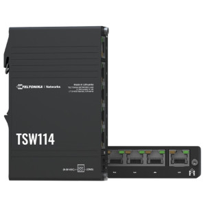 Teltonika TSW114 5-Port Unmanaged Gigabit Switch with rugged slim aluminum housing